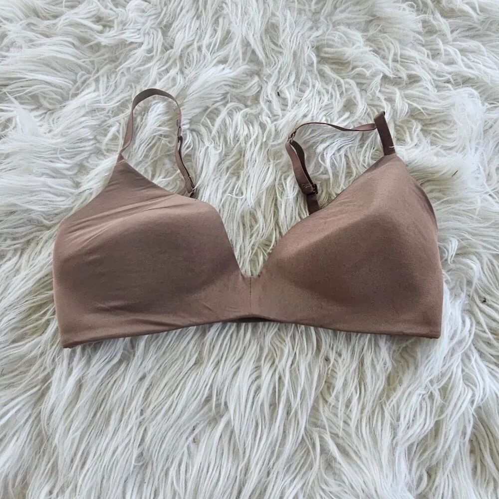Skims Women's Size 34C Foam Push Up Bra In Brown